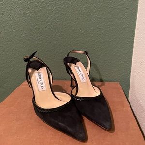 Jimmy Choo Black Suede Pumps 60mm Heel Size 5.5